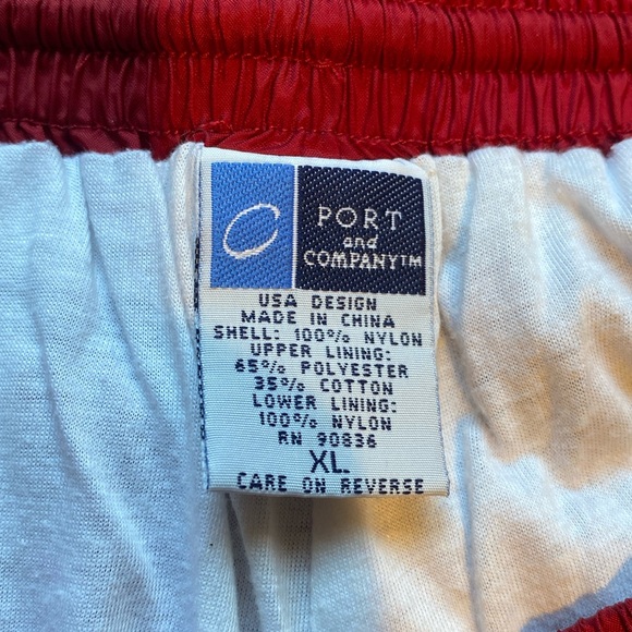 Vintage Port And Company Red Lined Track Pants: Size Extra Large - Picture 7 of 8